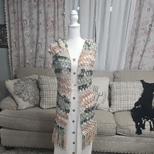 Multicolor Crochet Vest